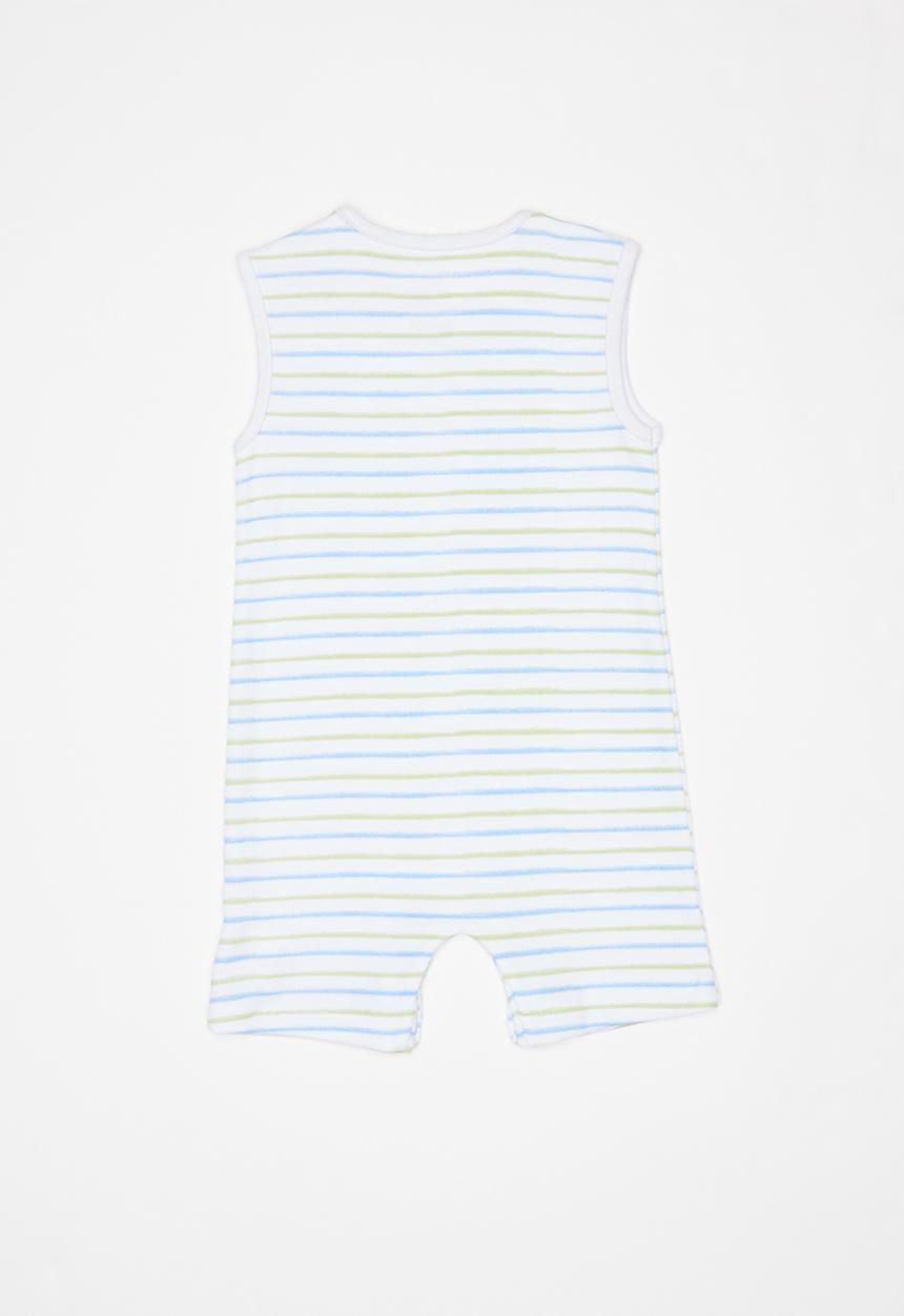 Baby Corner - Sleeveless Romper - blue striped