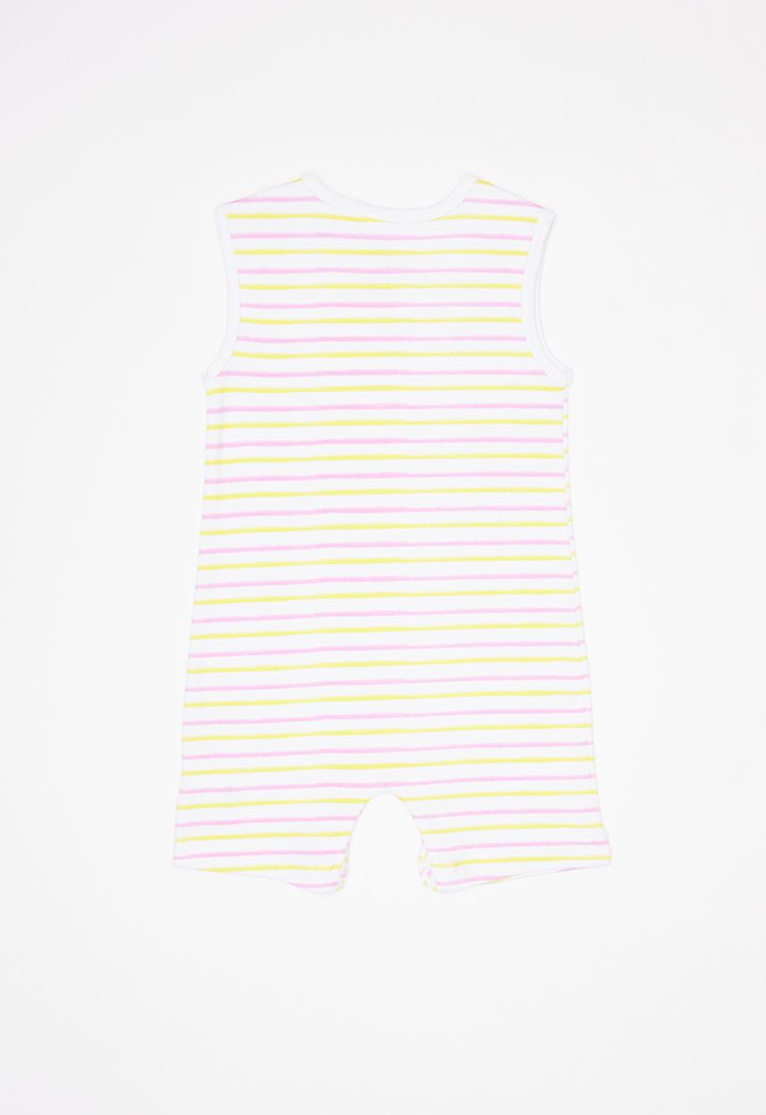 Baby Corner - Sleeveless Romper - pink striped