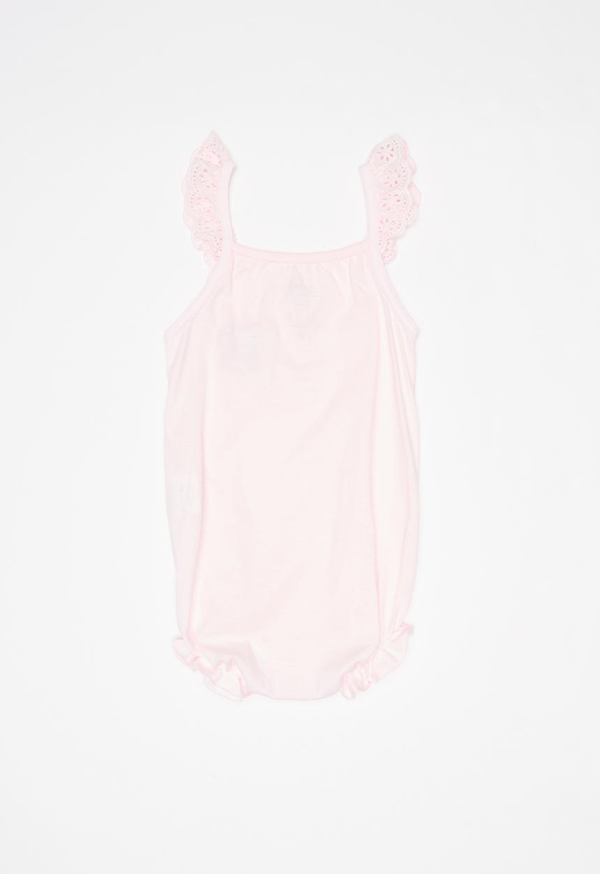 Baby Corner - Frilly sleeveless  romper - pink