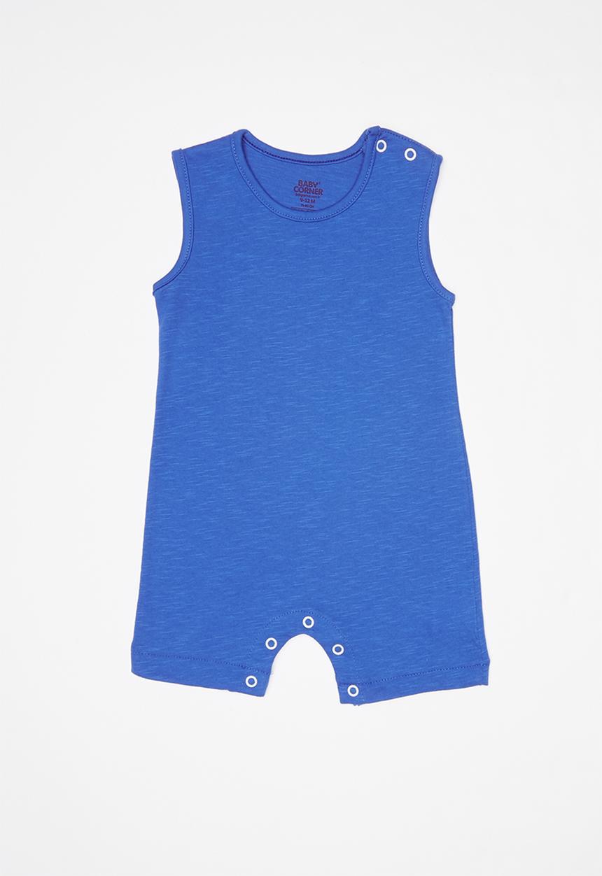 Baby Corner - Sleeveless Romper- blue
