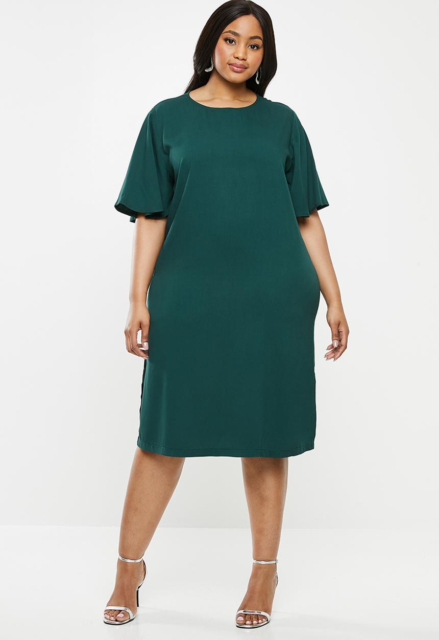 Superbalist - Slit detail tee dress - green