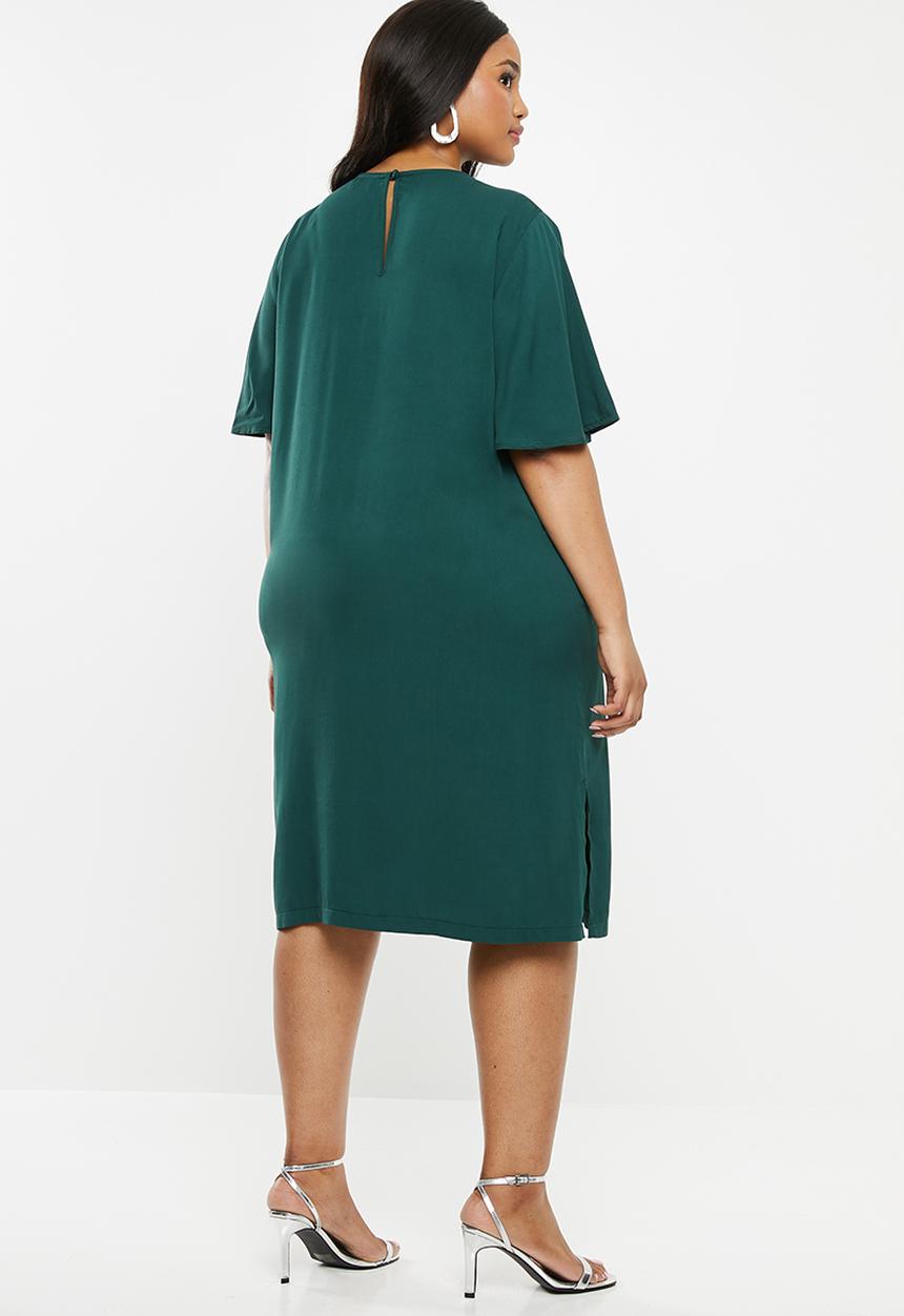 Superbalist - Slit detail tee dress - green