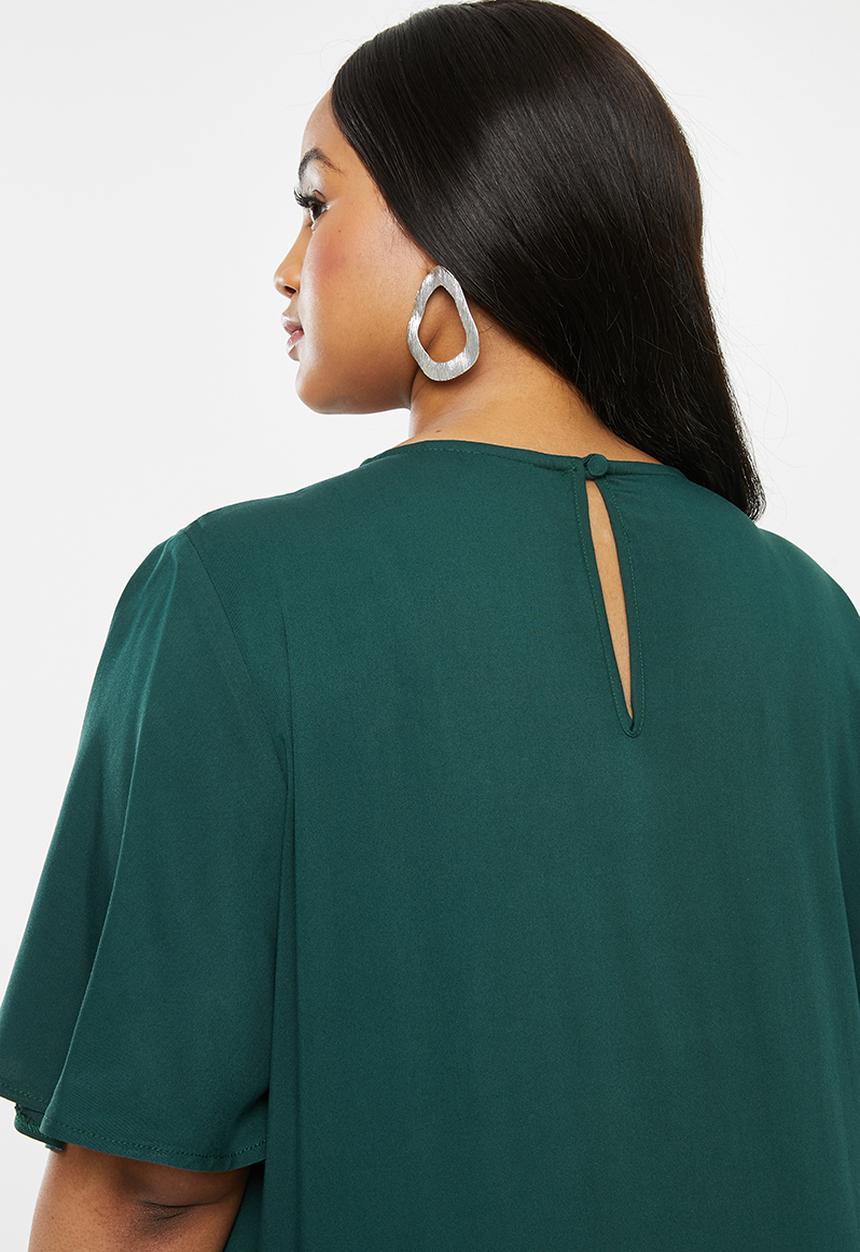 Superbalist - Slit detail tee dress - green
