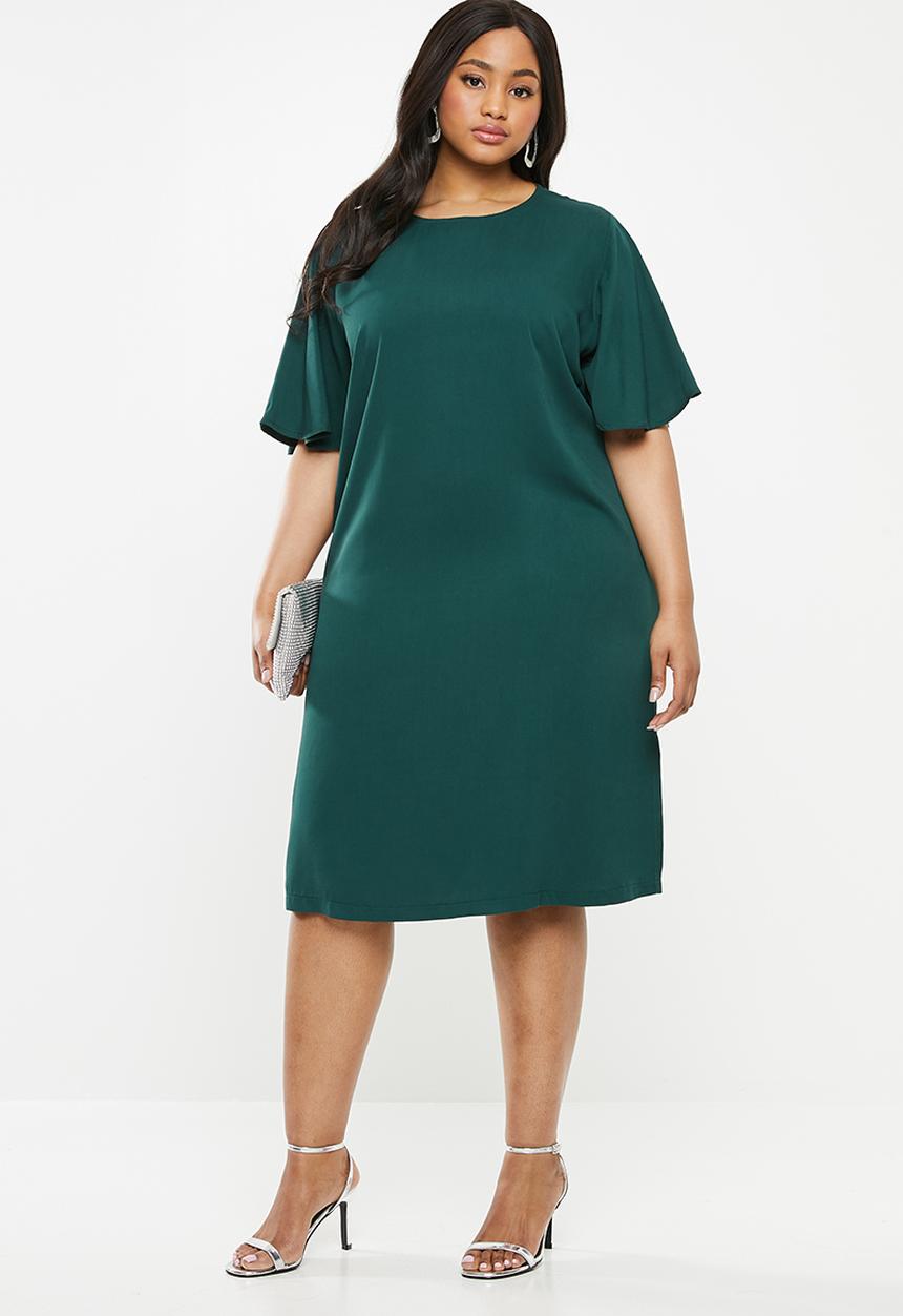 Superbalist - Slit detail tee dress - green
