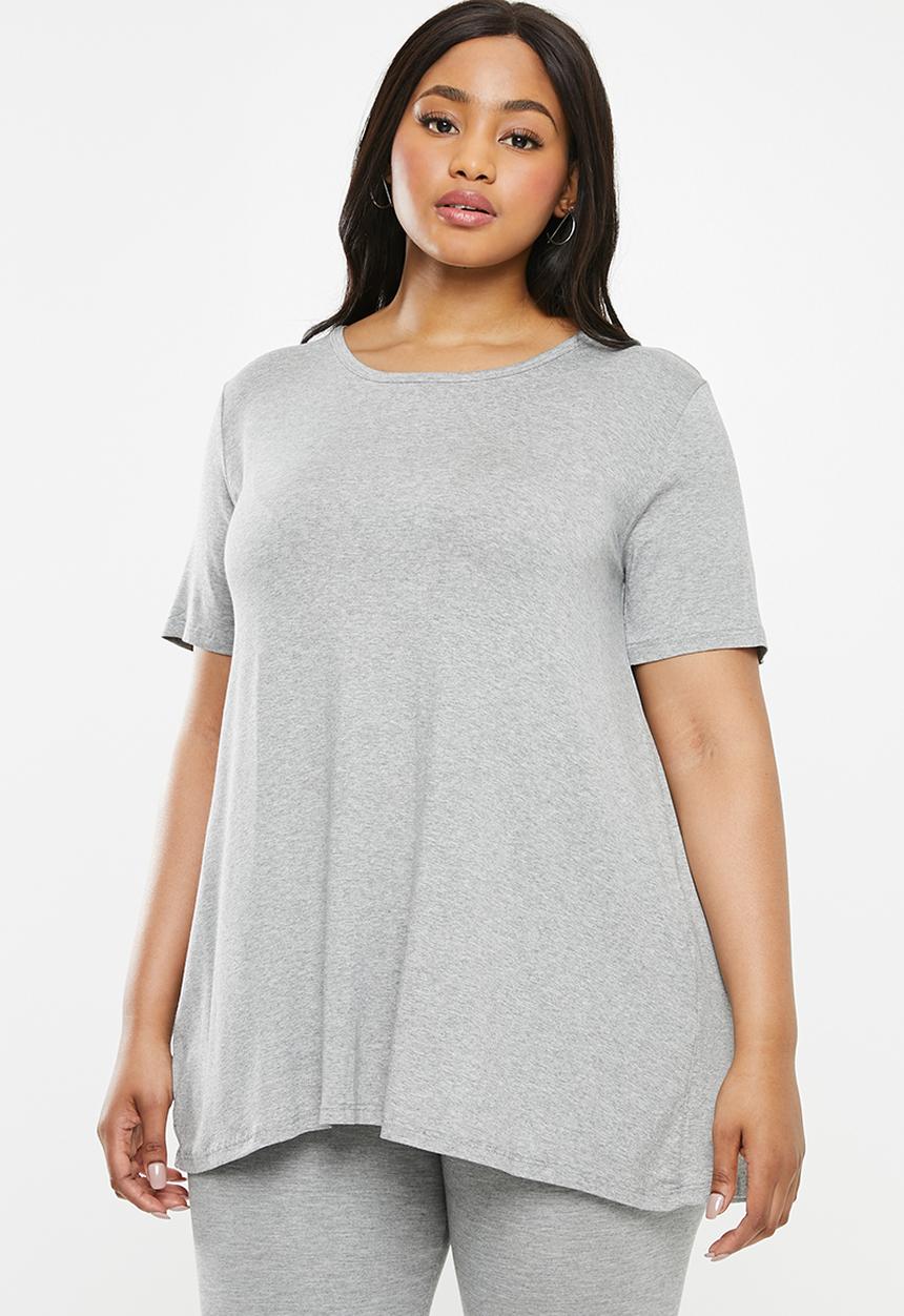 Superbalist - Slit back longer length top - grey