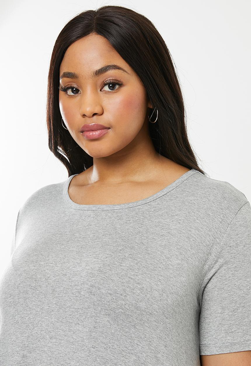 Superbalist - Slit back longer length top - grey