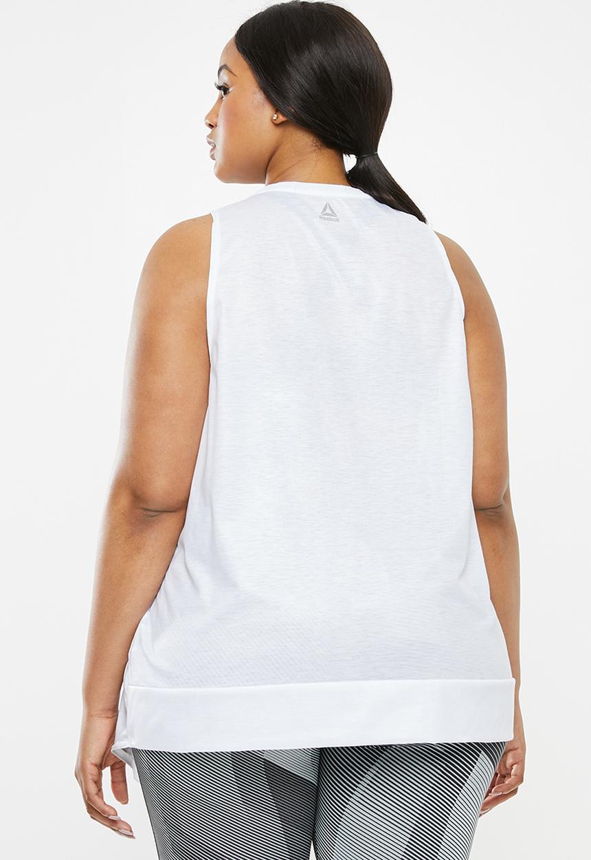 Reebok - Curve graphic tank top - white