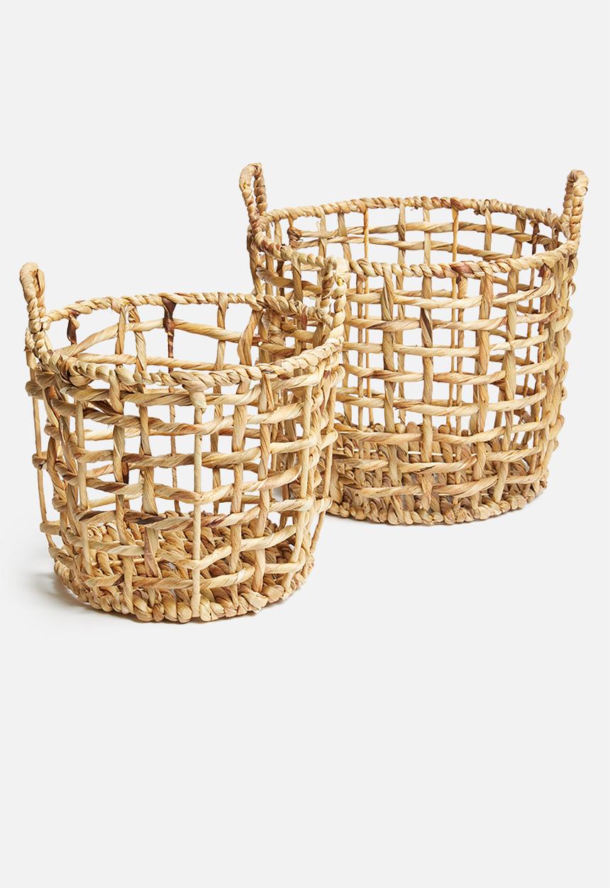 H&S - Water hyacinth baskets - set of 2