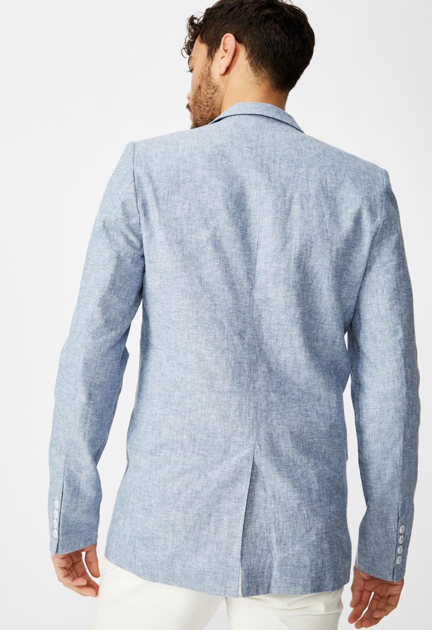 Cotton On - Linen blazer - blue