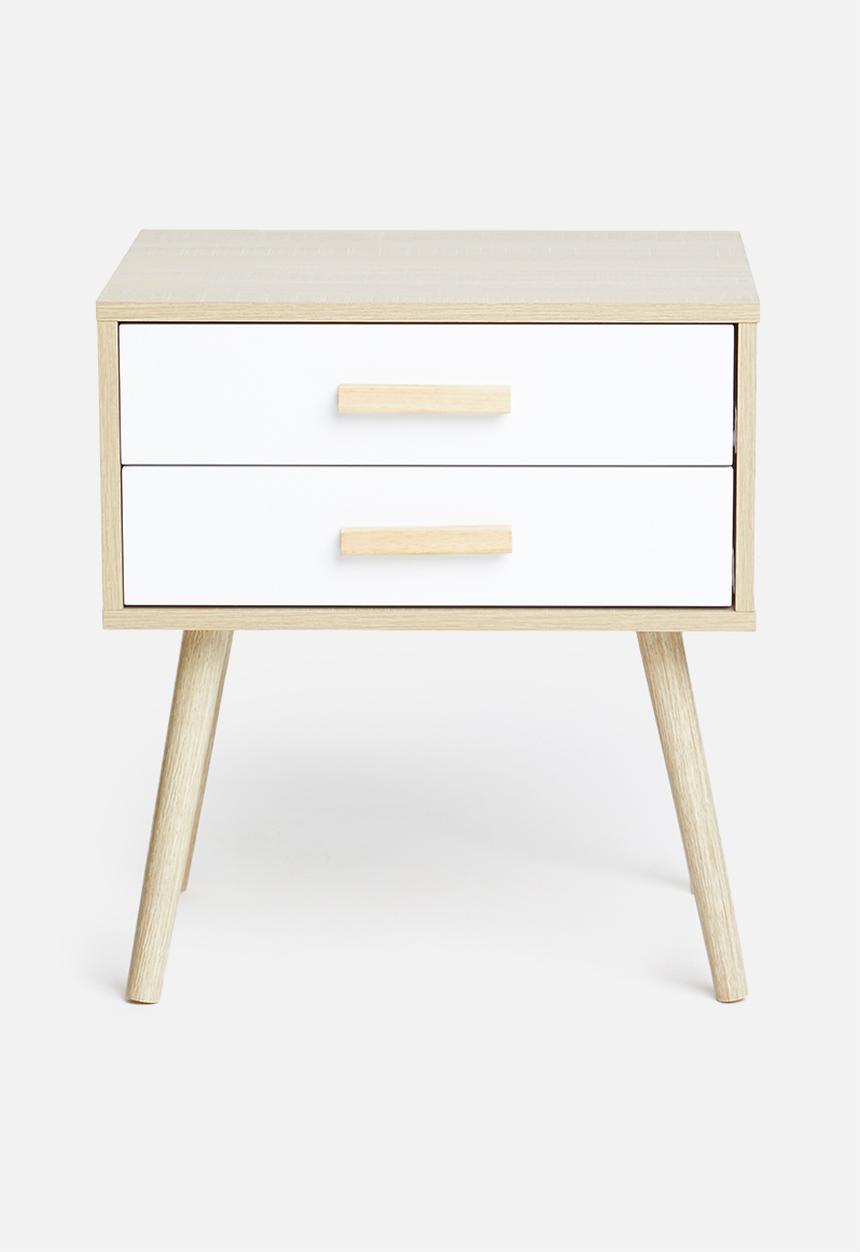 Sixth Floor - Alva pedestal - natural & white