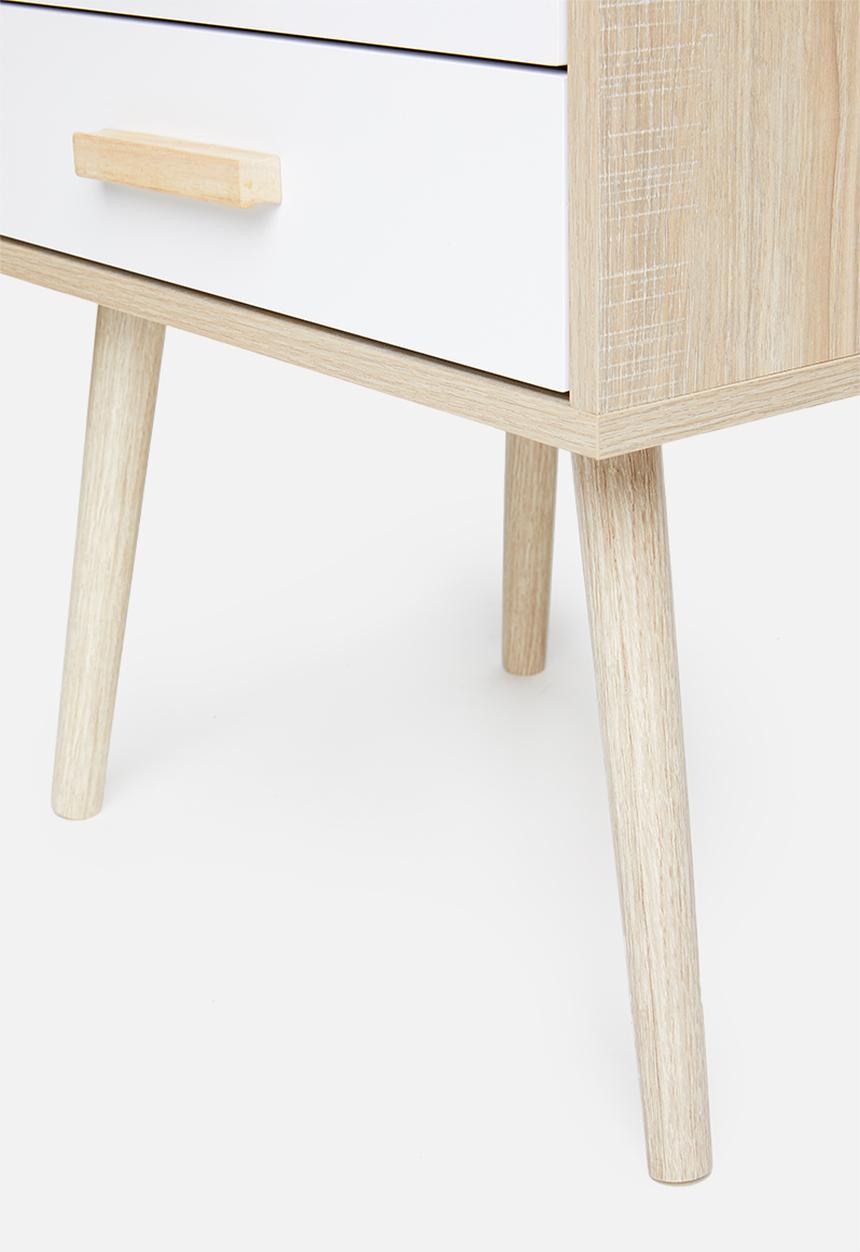 Sixth Floor - Alva pedestal - natural & white
