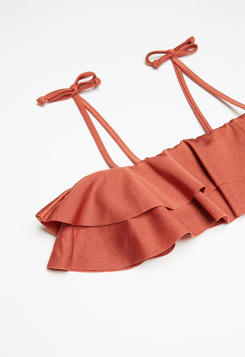 Billabong  - Shine ruffle bikini set - rust