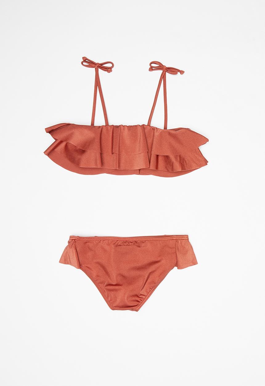 Billabong  - Shine ruffle bikini set - rust