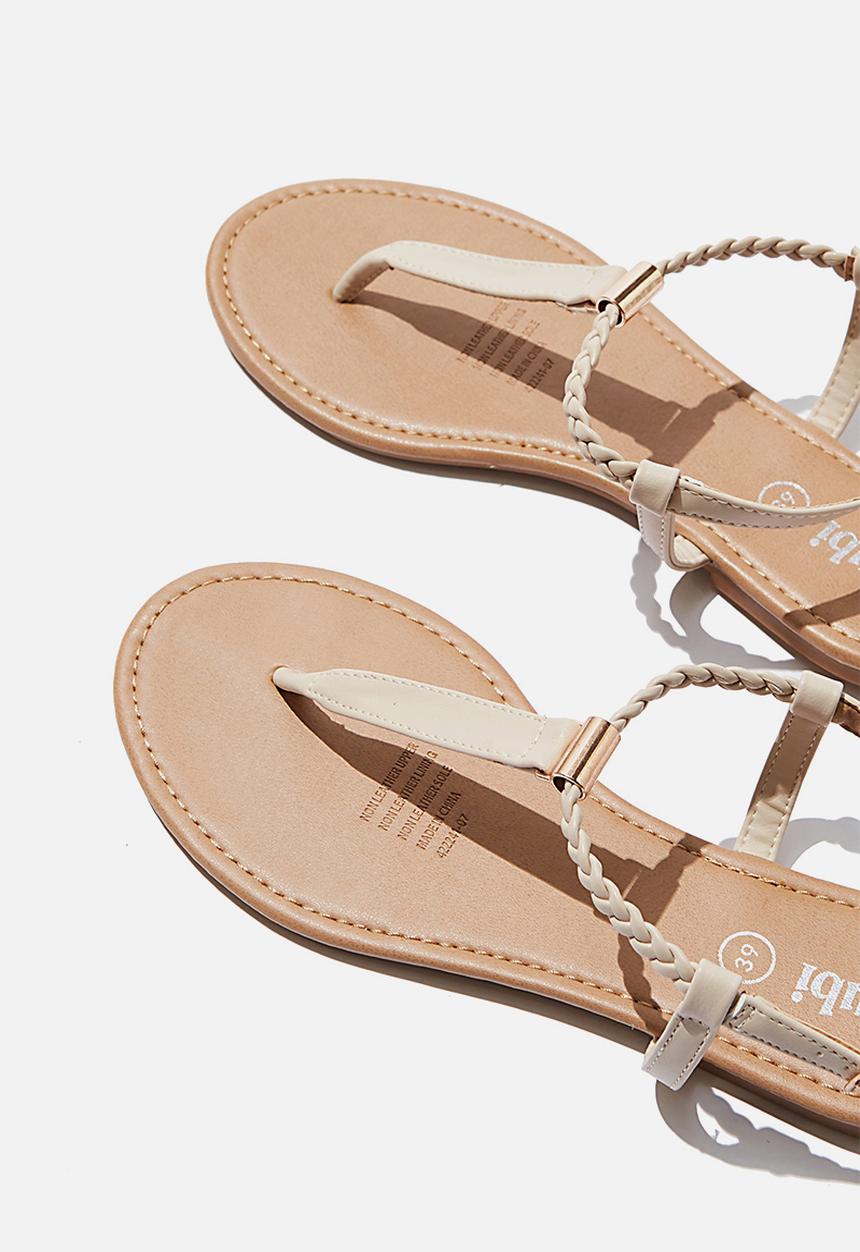 Cotton On - Braided toe post sandals - neutral