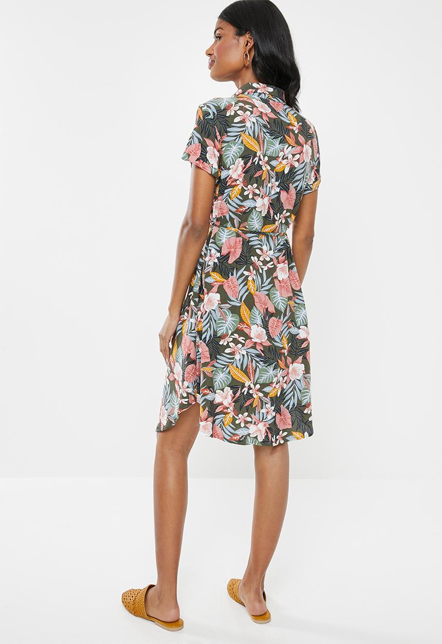 Cherry Melon - Maternity Midi shirt dress - multi