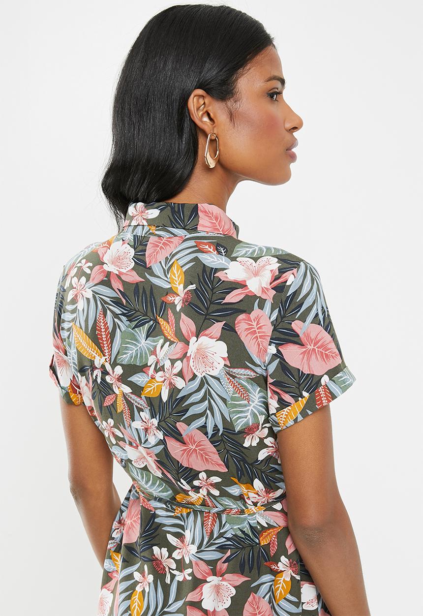 Cherry Melon - Maternity Midi shirt dress - multi