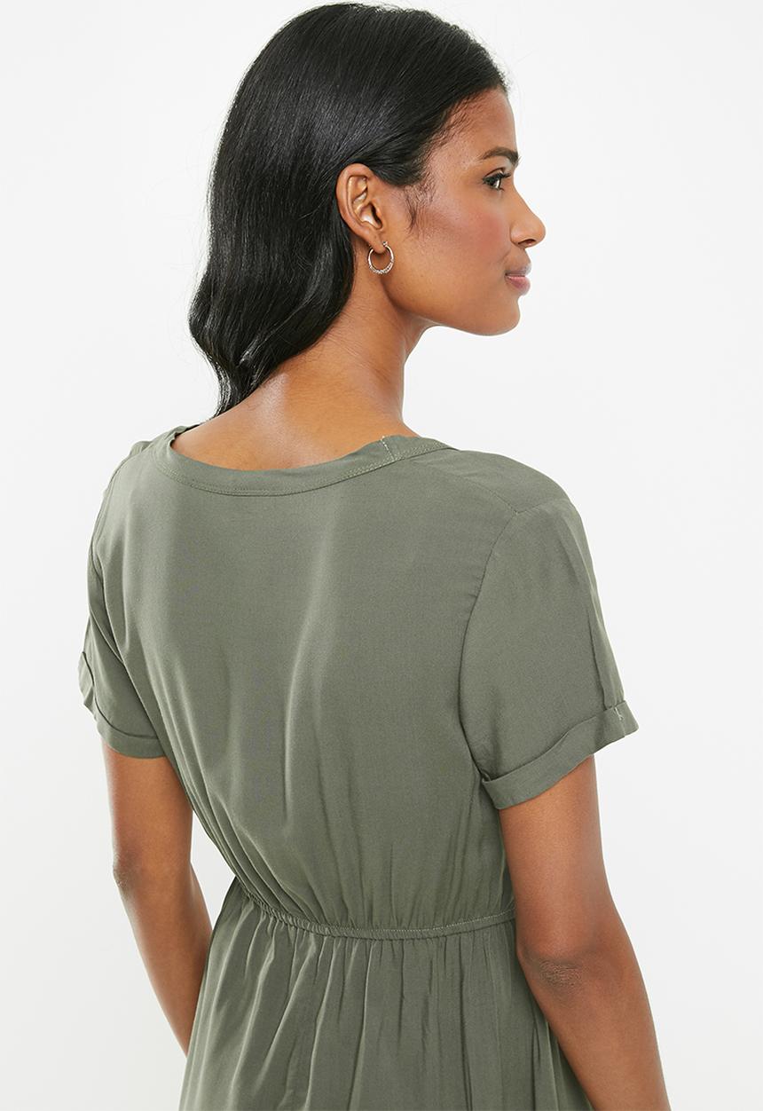 Cherry Melon - Maternity T-shirt dress - khaki