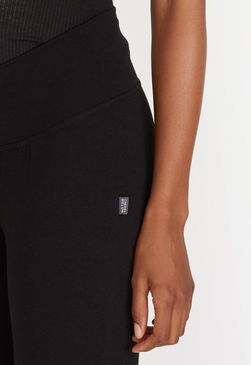 Cherry Melon - Maternity Leggings Full Length - Black