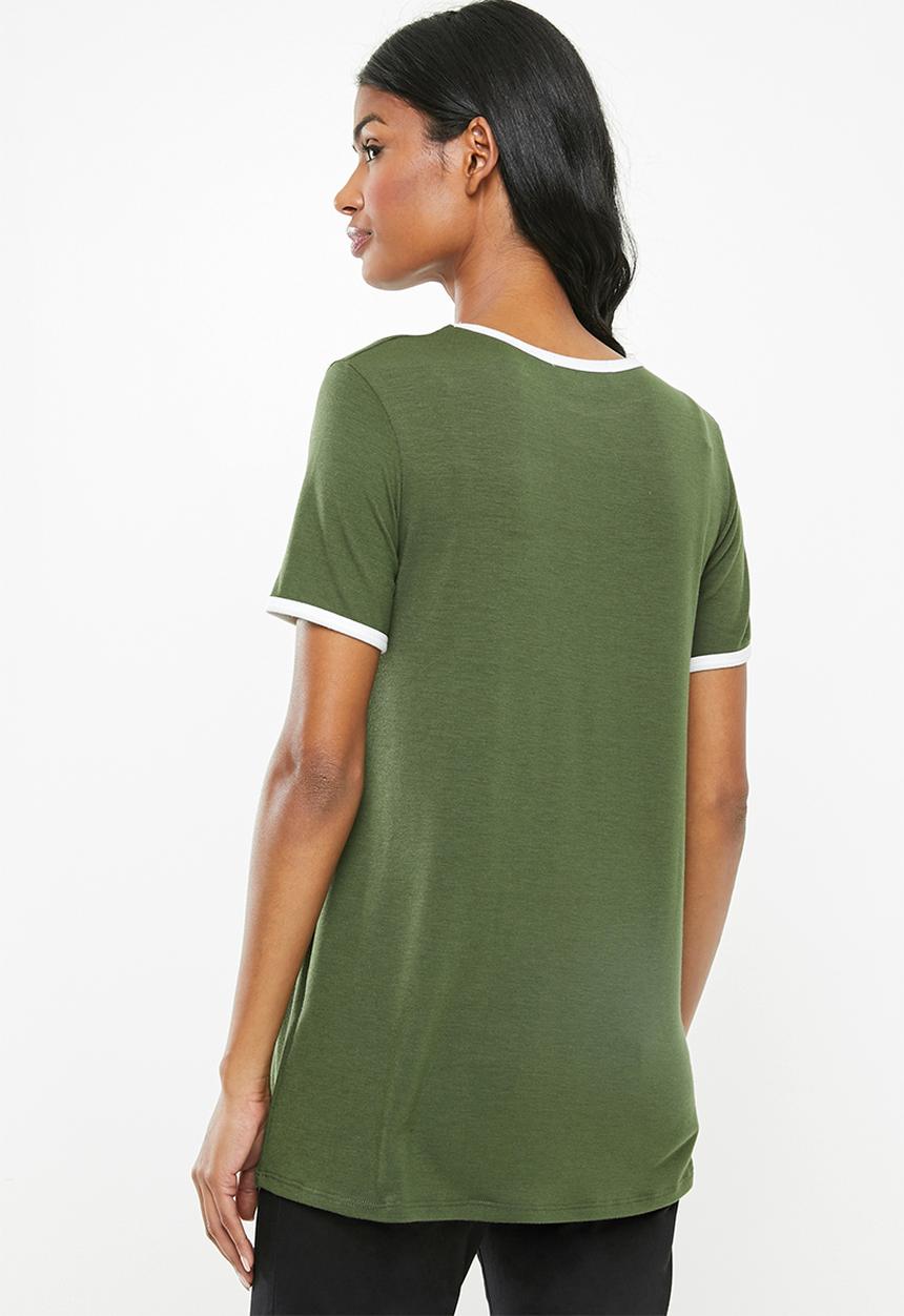 Superbalist - Maternity Contrast tee - fatigue with milk