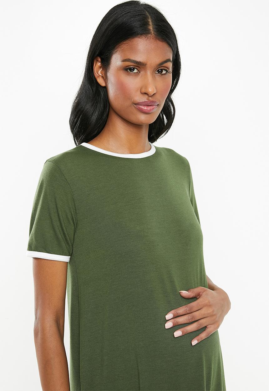 Superbalist - Maternity Contrast tee - fatigue with milk