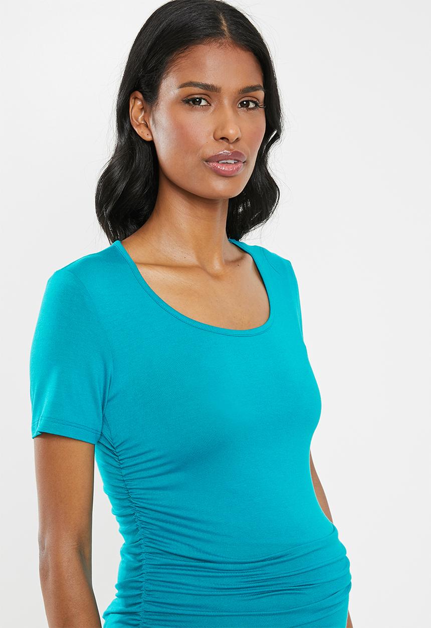 Cherry Melon - Maternity Round neck top - blue