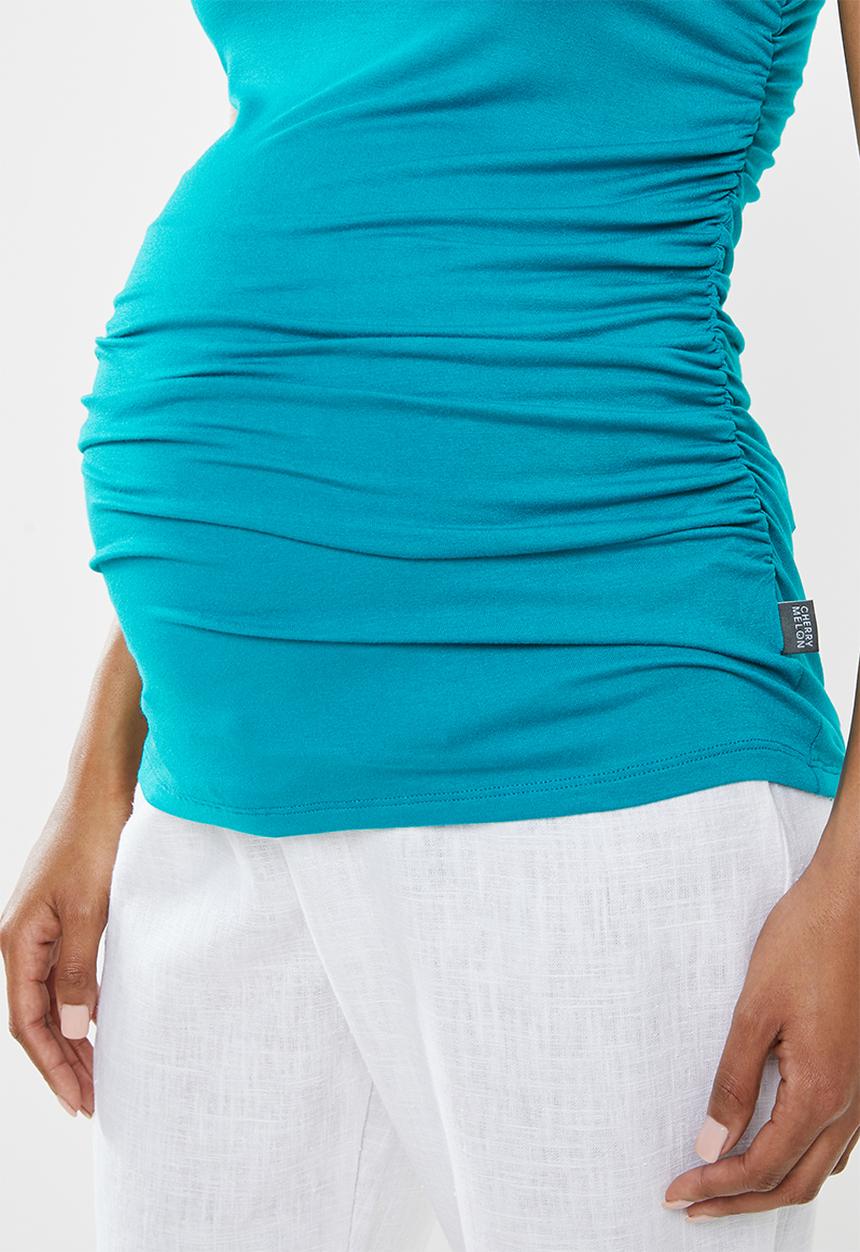 Cherry Melon - Maternity Round neck top - blue