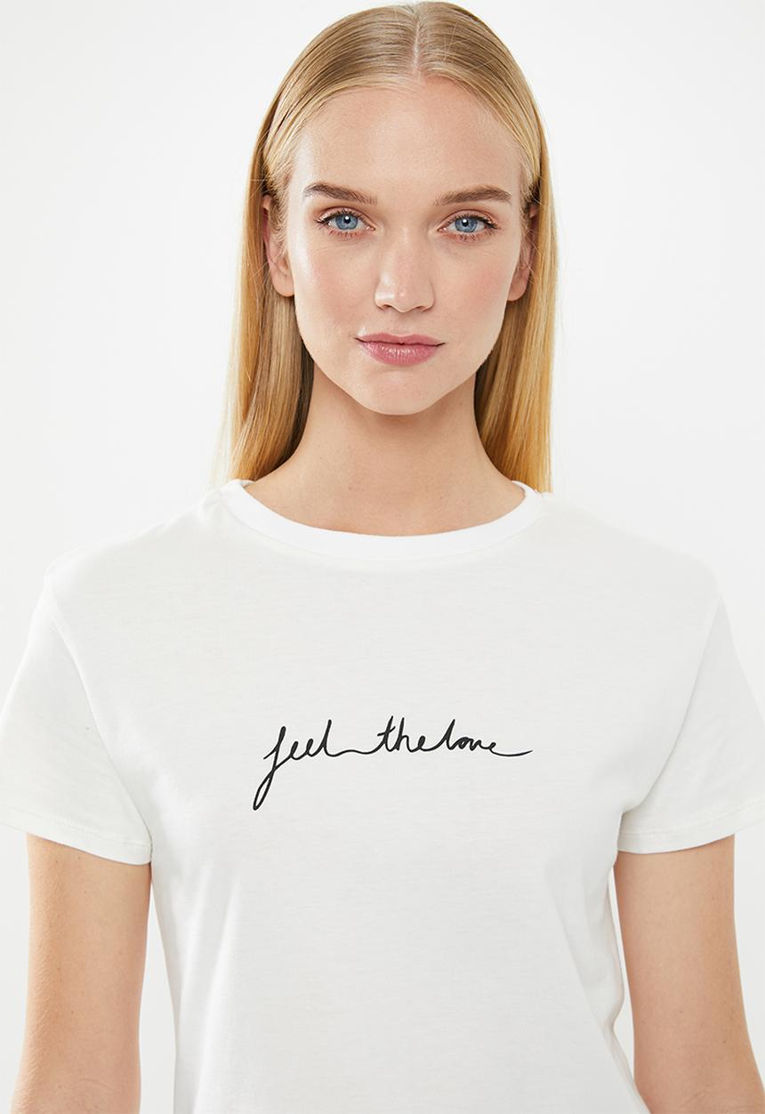 Superbalist - Sleep tee & shorts set - cream