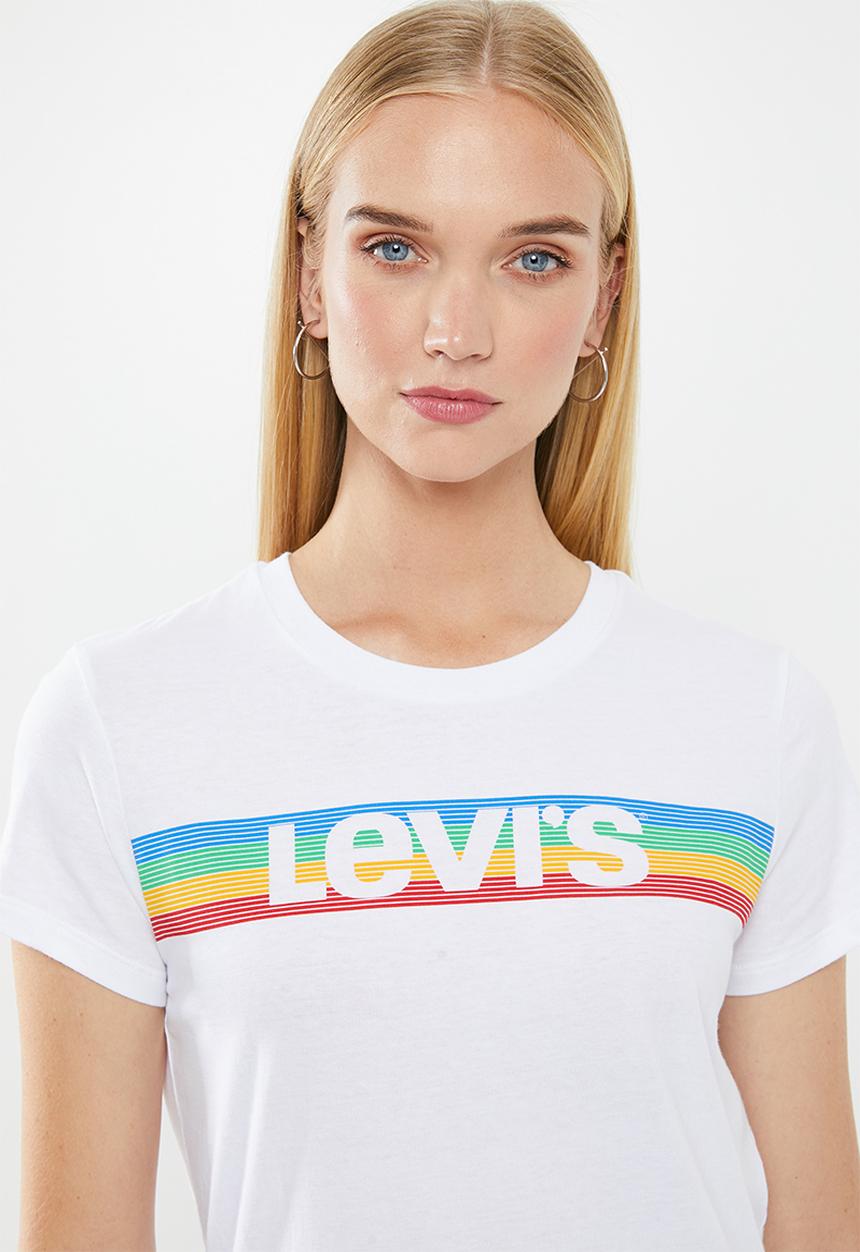 Levi’s® - The perfect tee colourful stripe - white