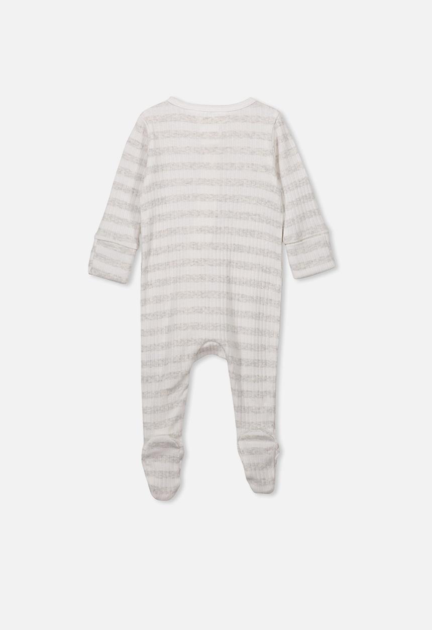Cotton On - Newborn zip through romper - grey