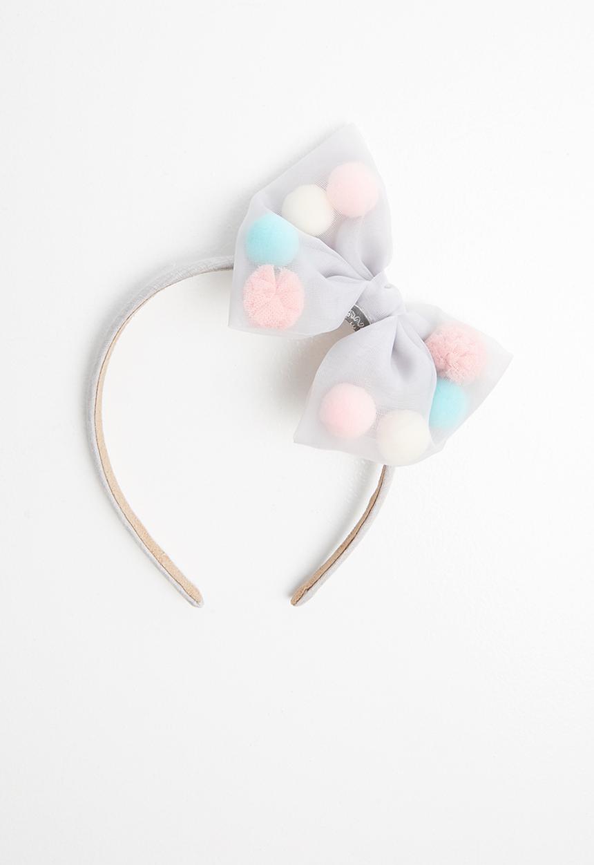 Pop Candy - Aliceband with bow - grey