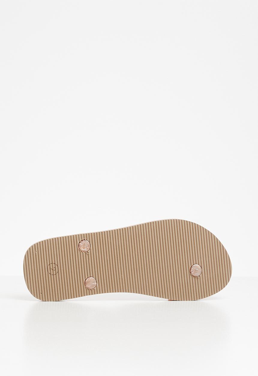 POLO - Girls Jessica bow flip flop - gold & pink