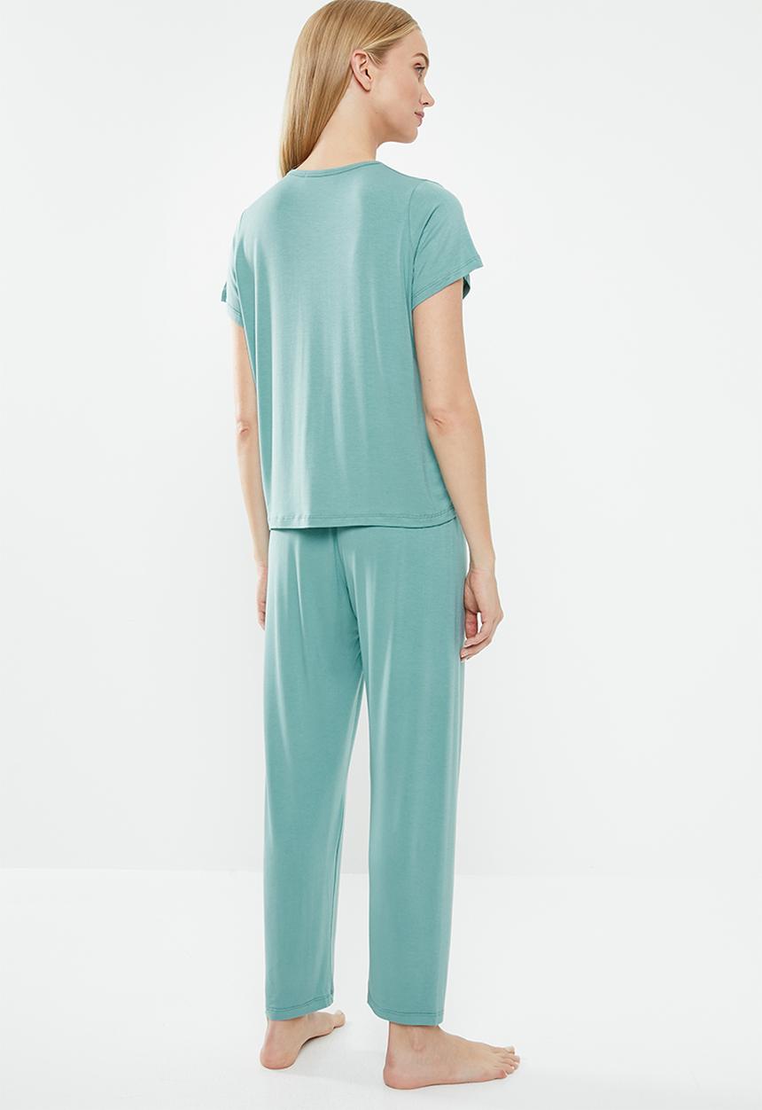 Superbalist - Sleep tee & pants set - green