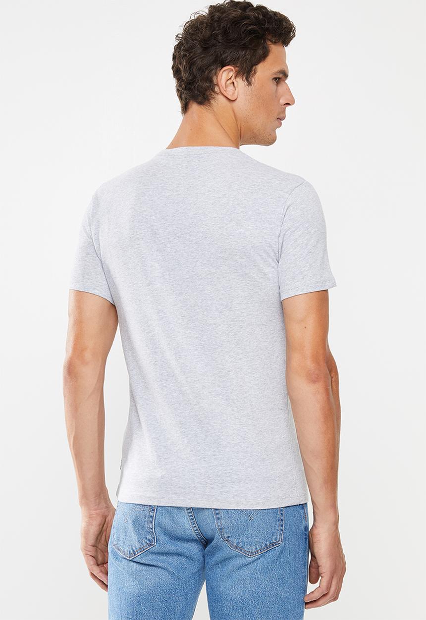 GUESS - Guess triangle rubber tee - grey