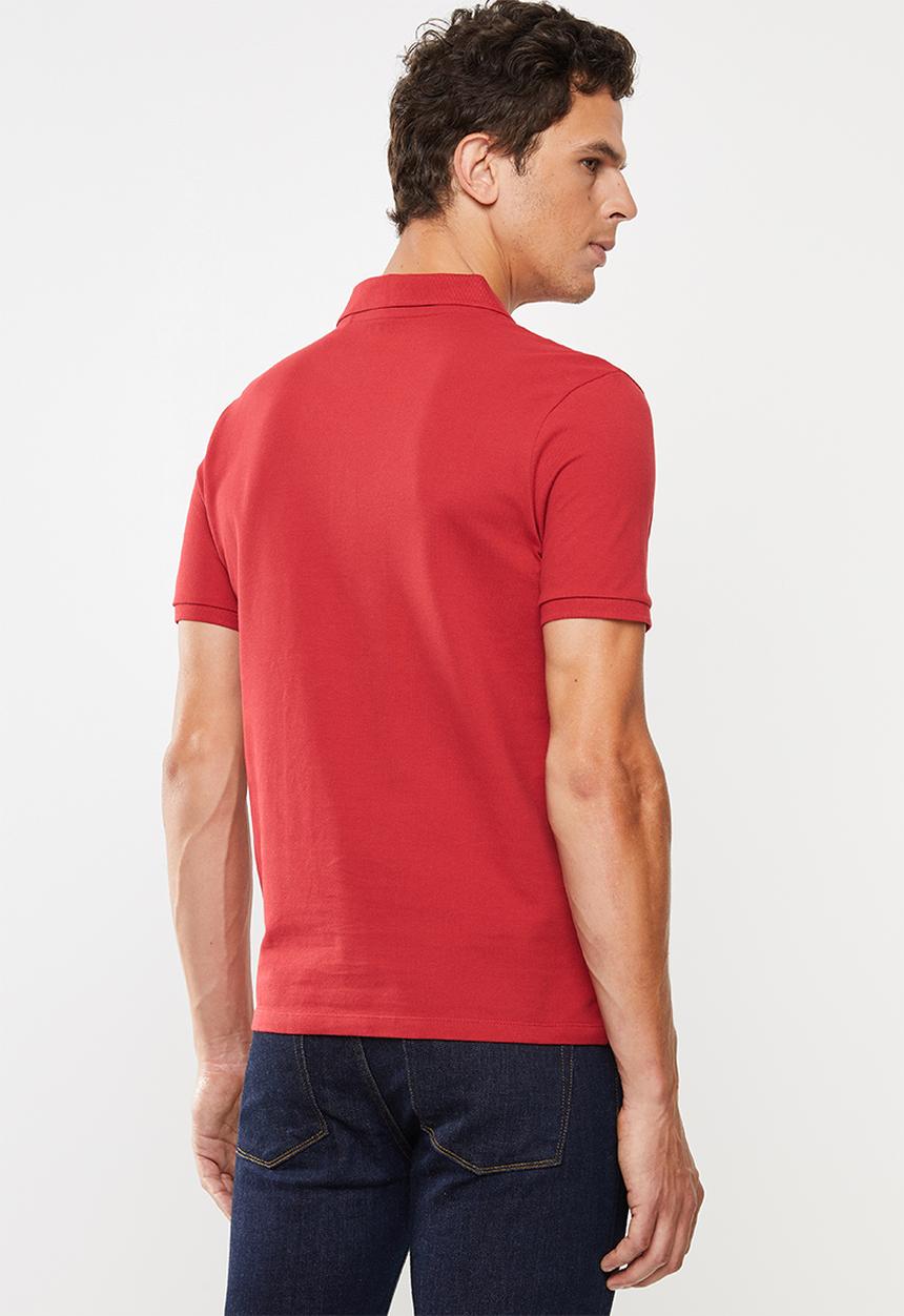 GUESS - Guess classic short sleeve polo - red