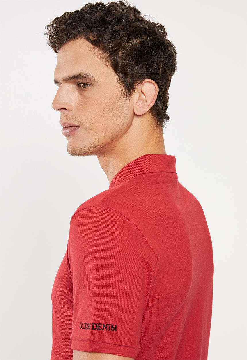 GUESS - Guess classic short sleeve polo - red