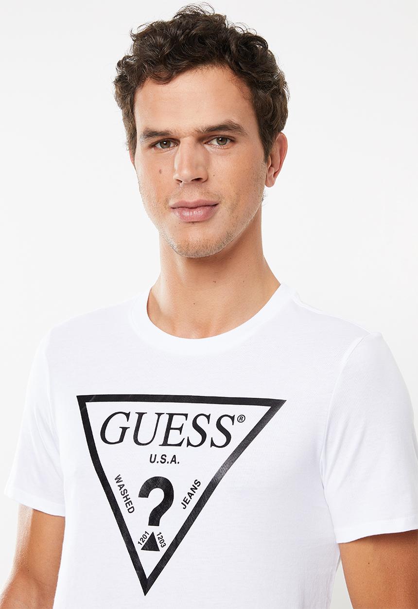 GUESS - Iconic triangle tee - white