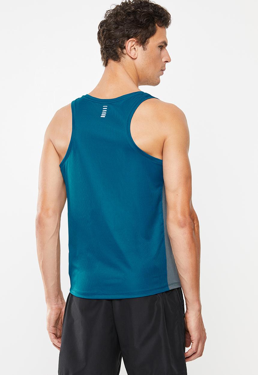 Under Armour - Ua training cotton crew - blue & grey 