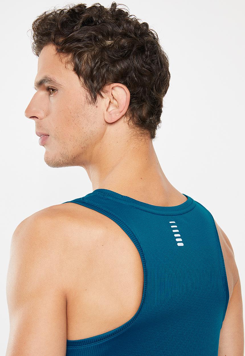 Under Armour - Ua training cotton crew - blue & grey 