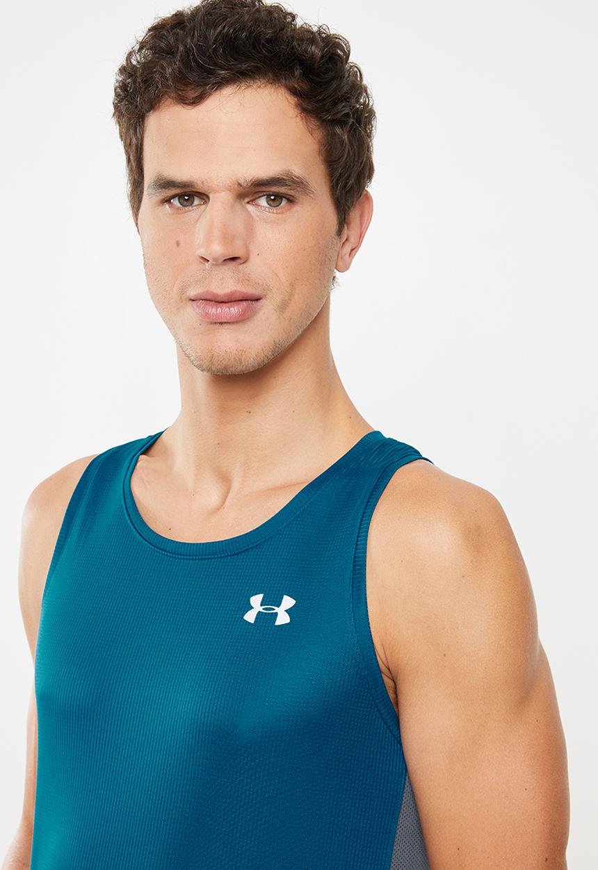 Under Armour - Ua training cotton crew - blue & grey 
