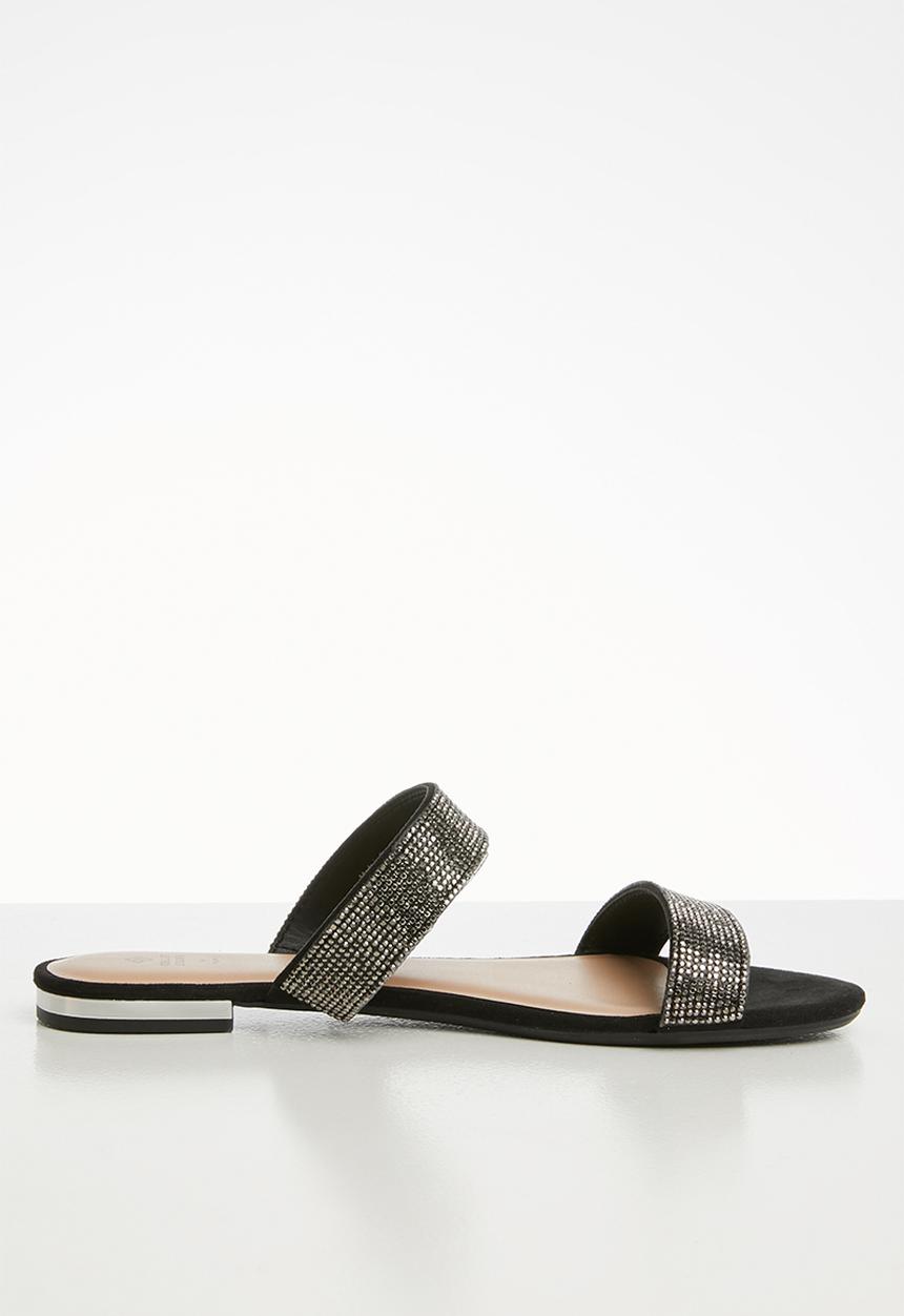 Call It Spring - Rosalia sandal - black texture