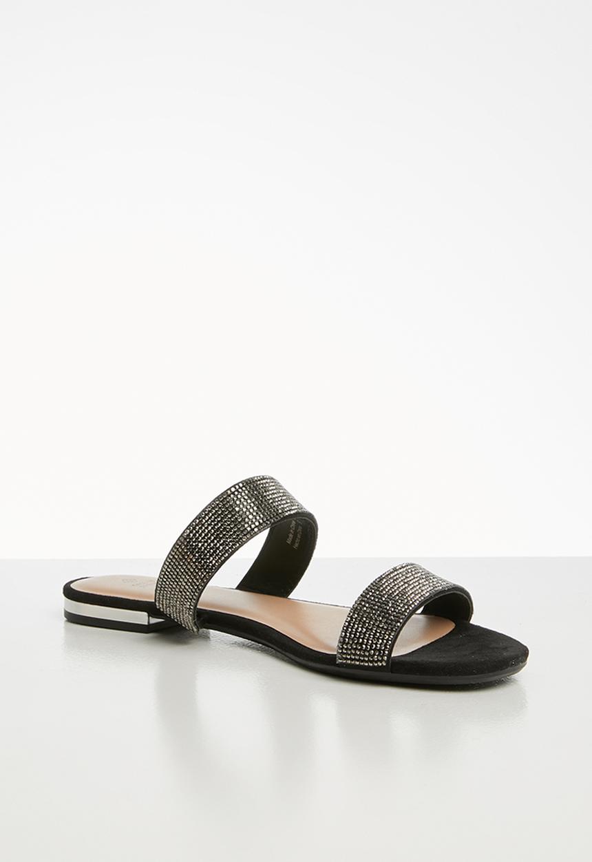 Call It Spring - Rosalia sandal - black texture