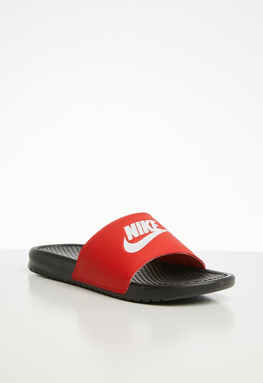 Nike - Benassi "just do it." sandal - black/white-university red
