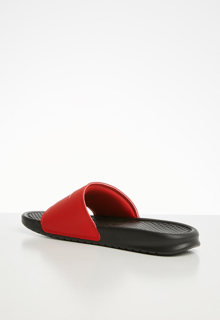 Nike - Benassi "just do it." sandal - black/white-university red