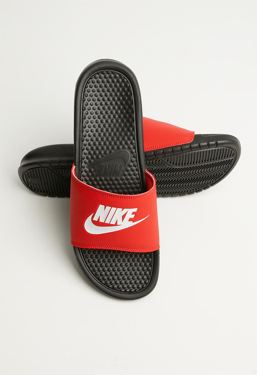 Nike - Benassi "just do it." sandal - black/white-university red