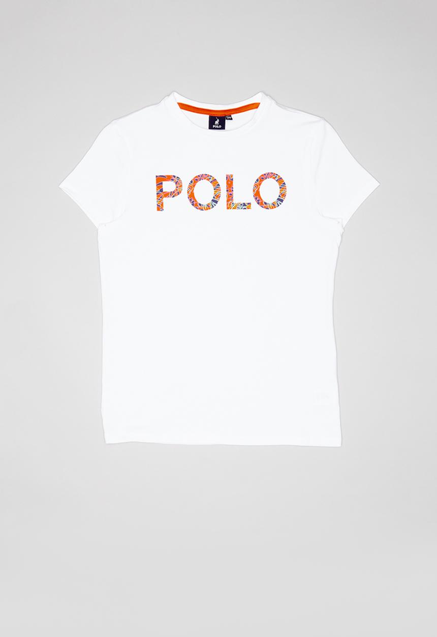 POLO - Girls Jessica printed tee - white