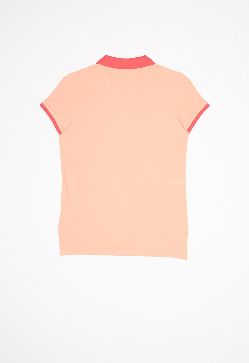 POLO - Girls Jordan striped golfer - peach