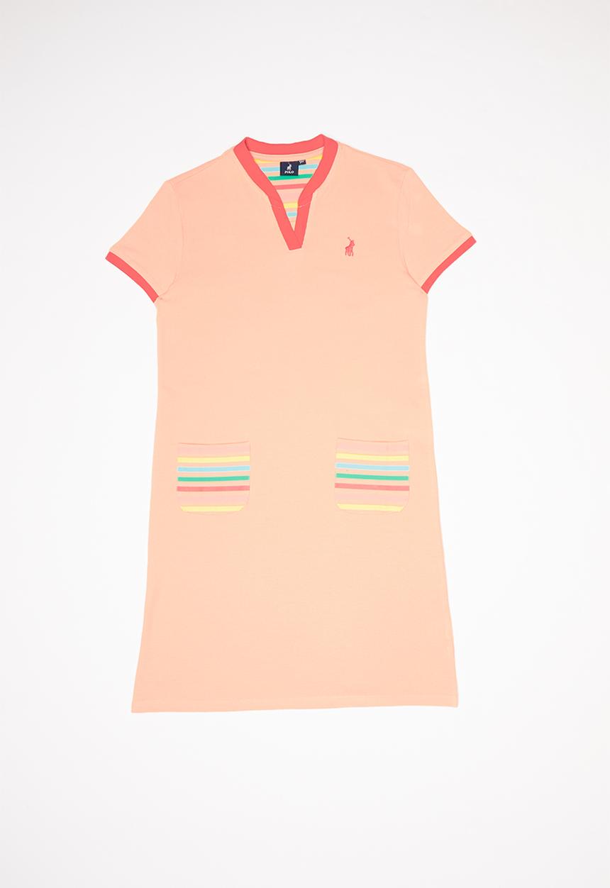 POLO - Girls Emma dress - peach 