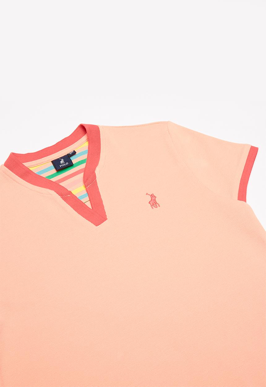 POLO - Girls Emma dress - peach 