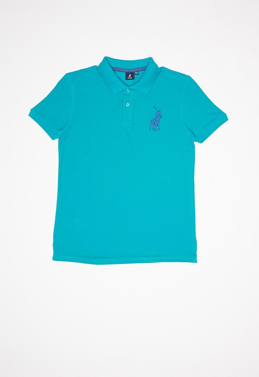 POLO - Boys Austin short sleeve golfer - turquoise