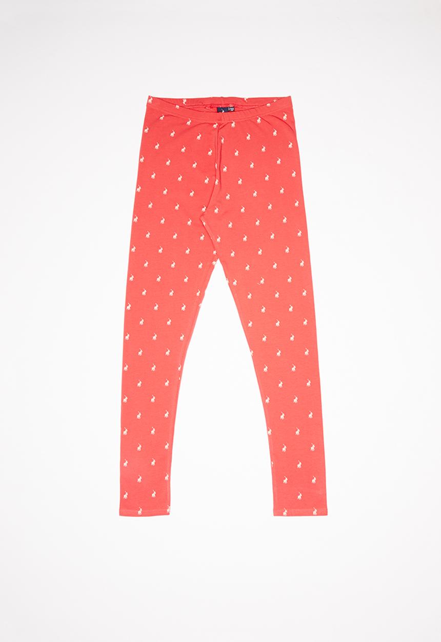 POLO - Girls Sadie printed legging - pink & orange 